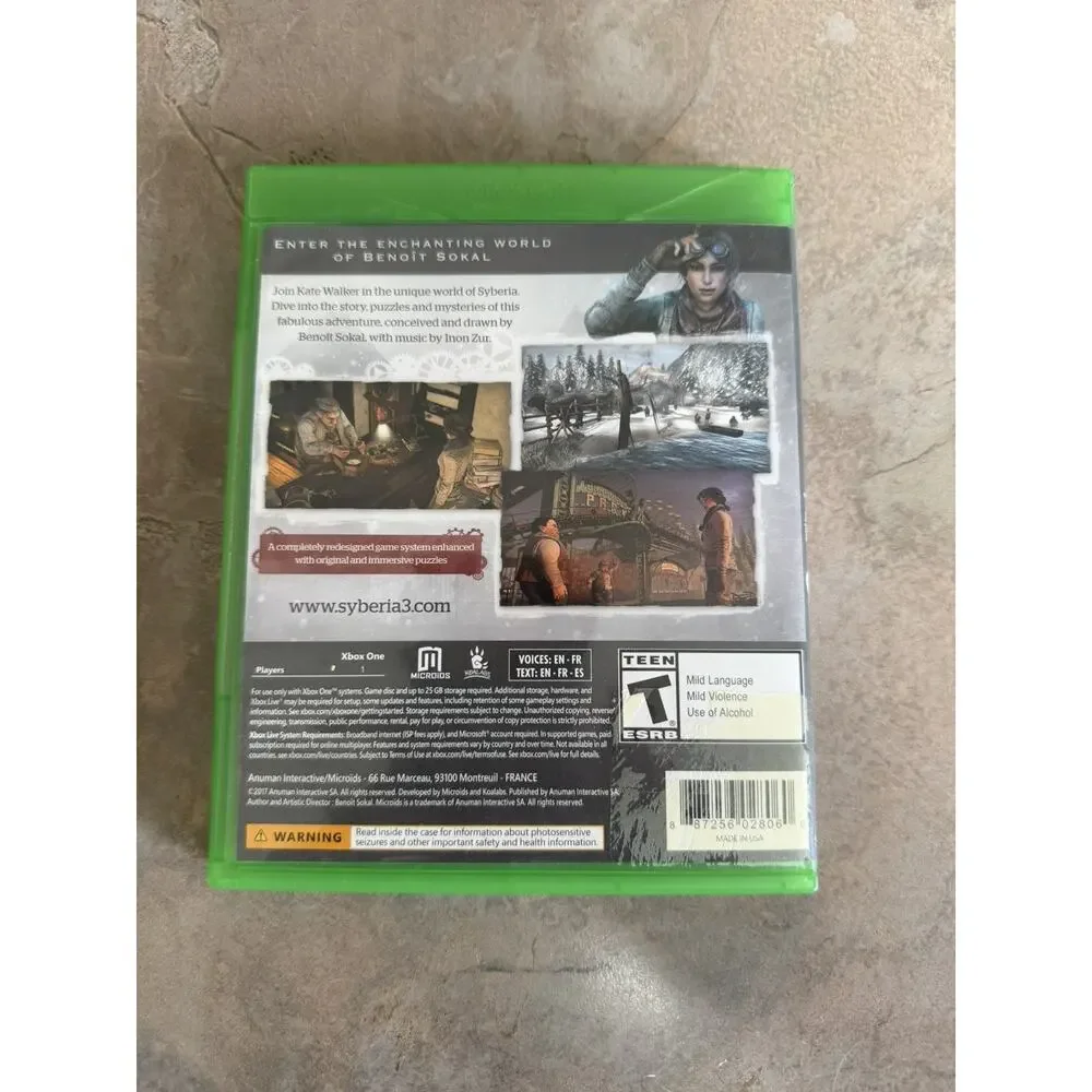 Syberia 3 (Microsoft Xbox One, 2017)